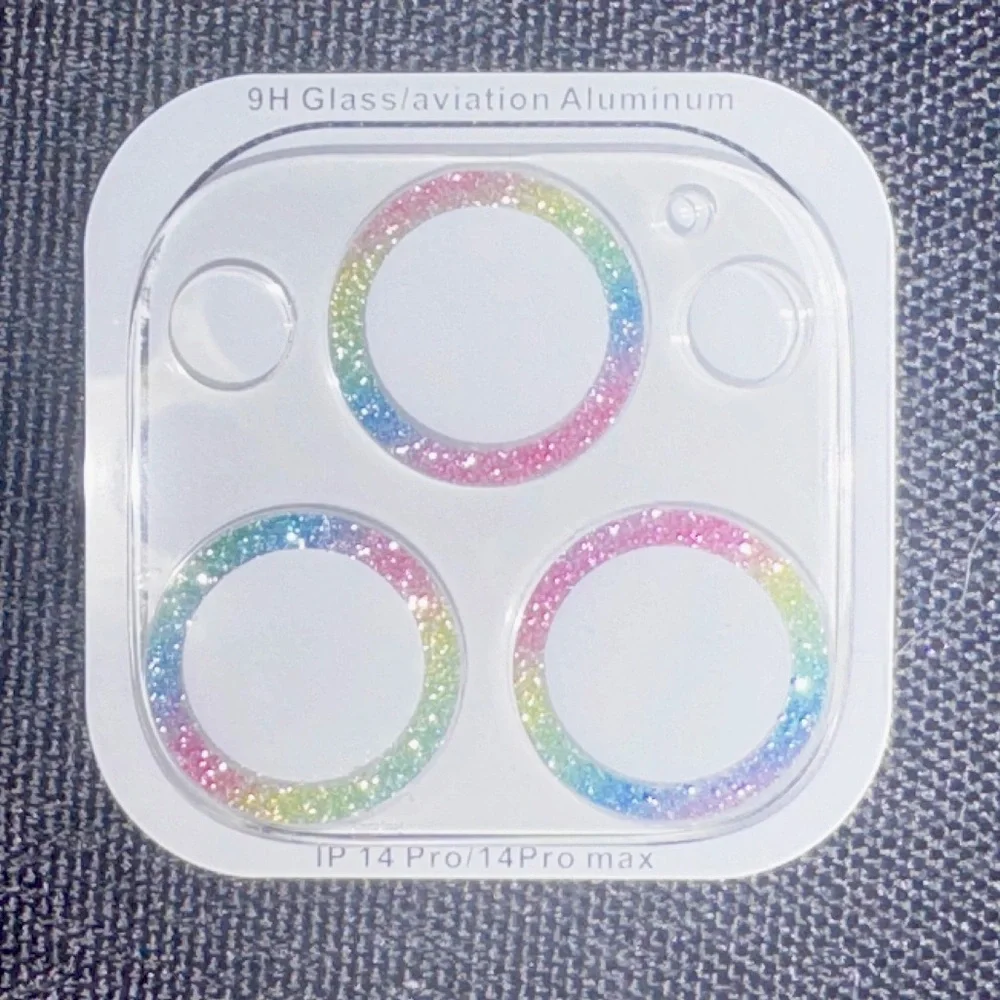 Glittery Pastel Lens Protector for iPhone 14 Pro/14 Pro Max